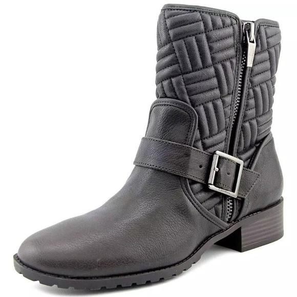 Calvin Klein Shoes - Calvin Klein quilted leather ankle zip up boots 💫